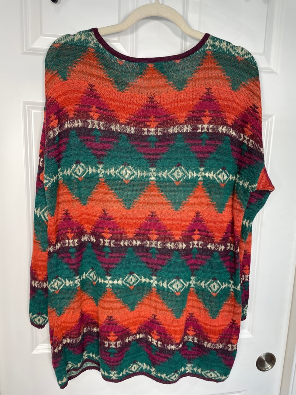 Denim & Supply Ralph Lauren Top Large Relaxed Geometric Aztec Sweater Multi - Picture 9 of 12